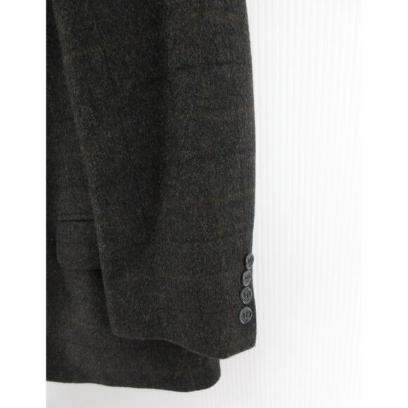 VINTAGE Brooks Brothers Sport Coat 44 Blazer Camel Hair Windownpane * - Picture 3 of 15